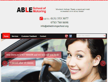 Tablet Screenshot of abledrivingschool.org